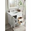 James Martin Vanities Palisades 36in Single Vanity, Bright White w/ 3 CM Ethereal Noctis Quartz Top 527-V36-BW-3ENC